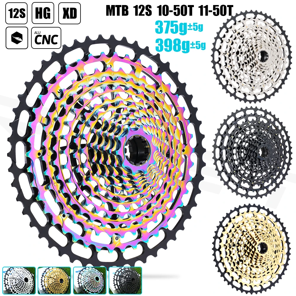 SPEDAO 12s Cassette 10-50T 12 speed CNC MTB Bike Freeewheel 11-50T Super Light CNC Bicycle Flywheel Cr-mo 12Speed freewheel