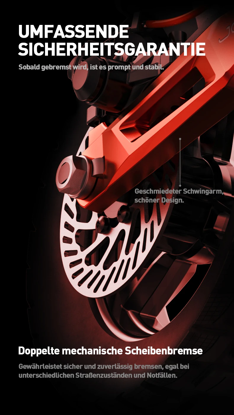 JOYOR T6E (ABE) Elektroroller für Erwachsene, 20 km/h Höchstgeschwindigkeit, 70 km Reichweite, 500W Motor, 48V 18Ah Akku, 10 Zoll Reifen, E-Scooter – Detail 7