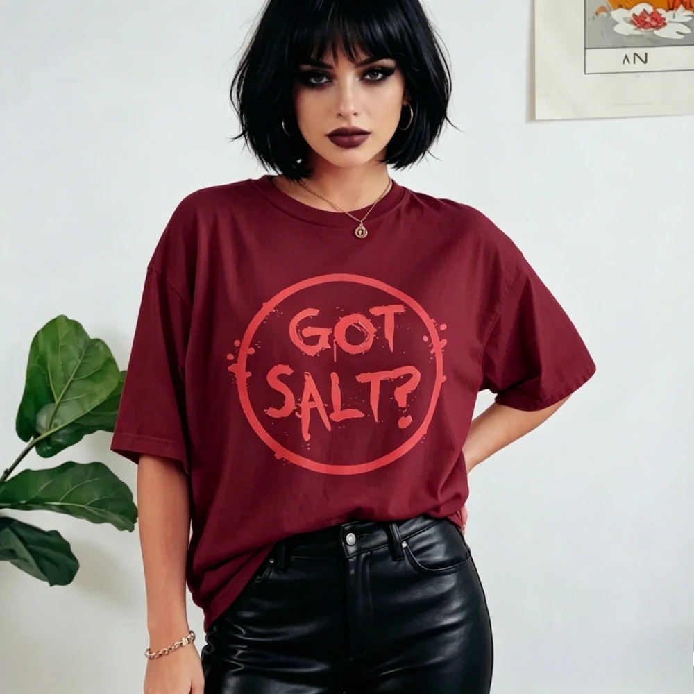 Supernatural Got Salt T-shirt Winchester Tee Science Fiction TV Series SPN Fans Casual Shirt Men Women Fashion Cotton Tee Tops