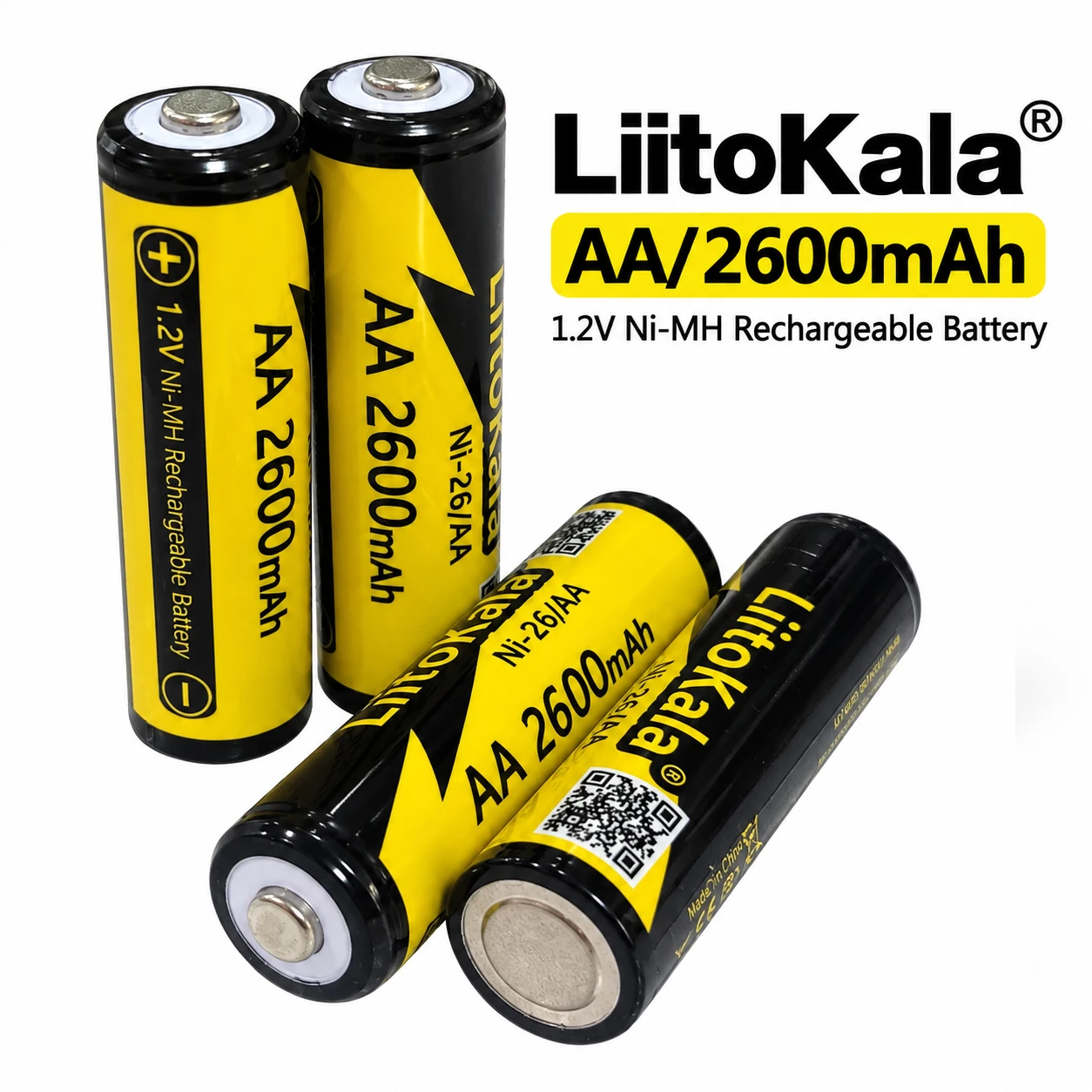 LiitoKala Ni-26/AA Batteria AA 2600mAh NiMH 1.2V Rechargeable Battery for MP3/MP4 Player Toys Remote Control Digital Camera