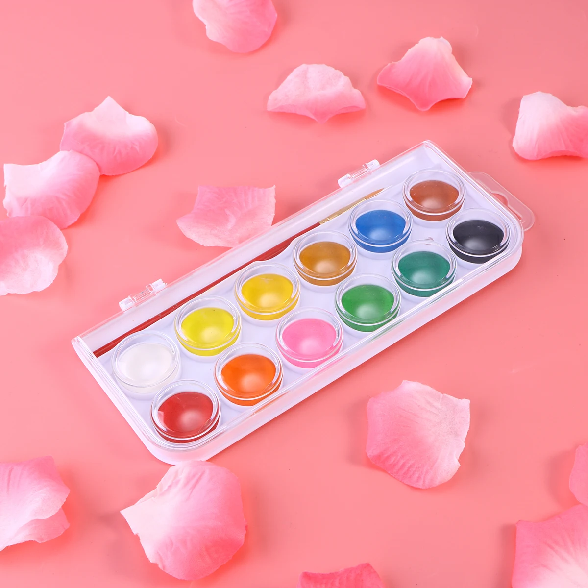 12 Watercolor Paints Set Vibrant Colors Student Beginner Arts Crafts Projects Safe Kids Art Supplies Watercolor Kit