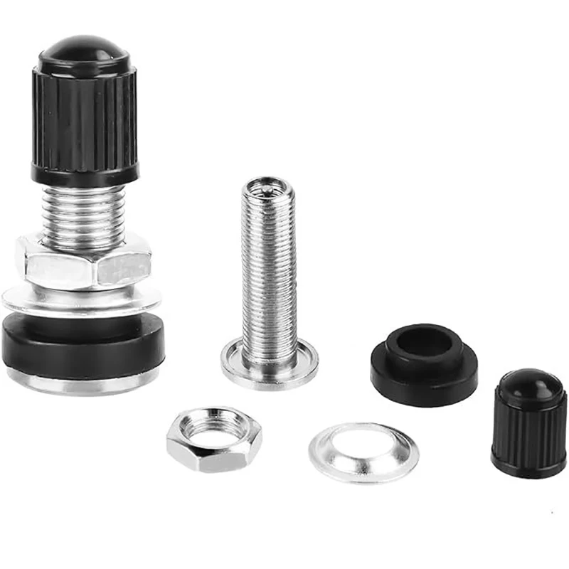 New 2Pcs Motorcycle Wheel Valve 33mm Motorbike Scooter Bike Quad Tubeless Mountain Tyre Valve Dustcap