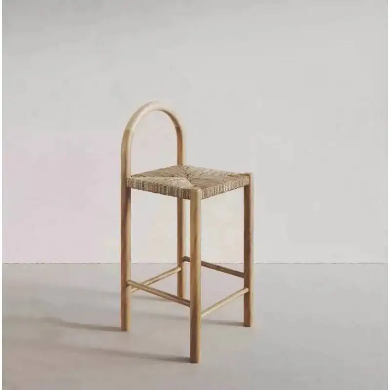 

Тканые деревянные высокие барные стулья из ротанга, современные скандинавские удобные модные барные стулья для взрослых, вечерние стулья для ожидания, мебель Muebles