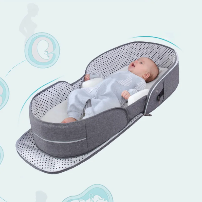 

Portable Baby Crib, Mummy Backpack, Folding Infant Nest, Newborn Travel Bassinet, Bedside Cot Mattress, Nursery Decor Cradle