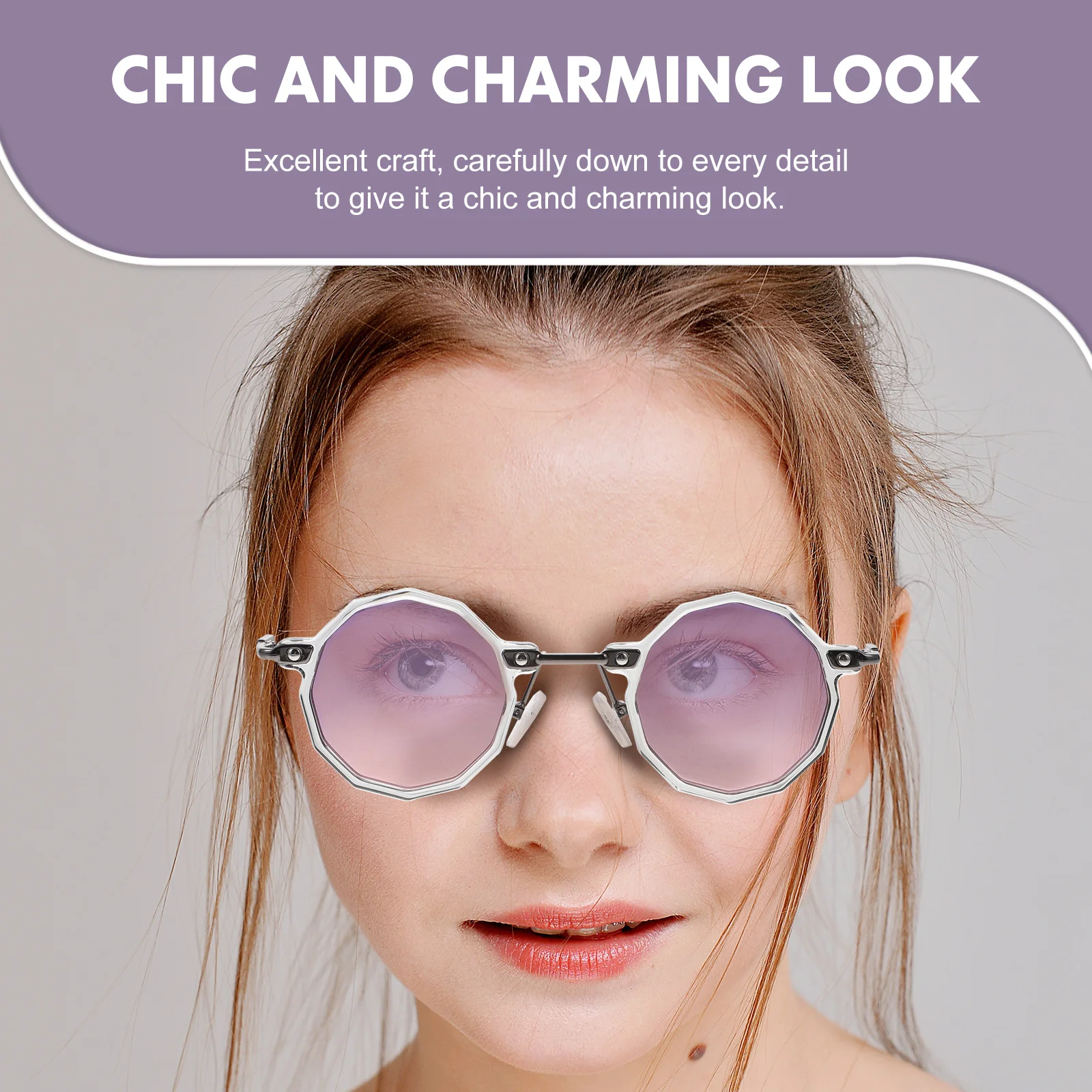 

Round Sunglasses Lightweight Nose Pads Metal Plastic Vintage Eyewear Party Cosplay Halloween Birthday Photo Beach Shopping Women