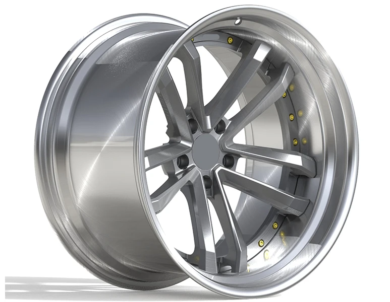 Forged 2 Piece Rim Wheel Deep Lip Custom 6061t6 Car Forged Alloy Wheel 2 Pc Deep Dish Rims 5X112 5X120 5X130 5X114.3