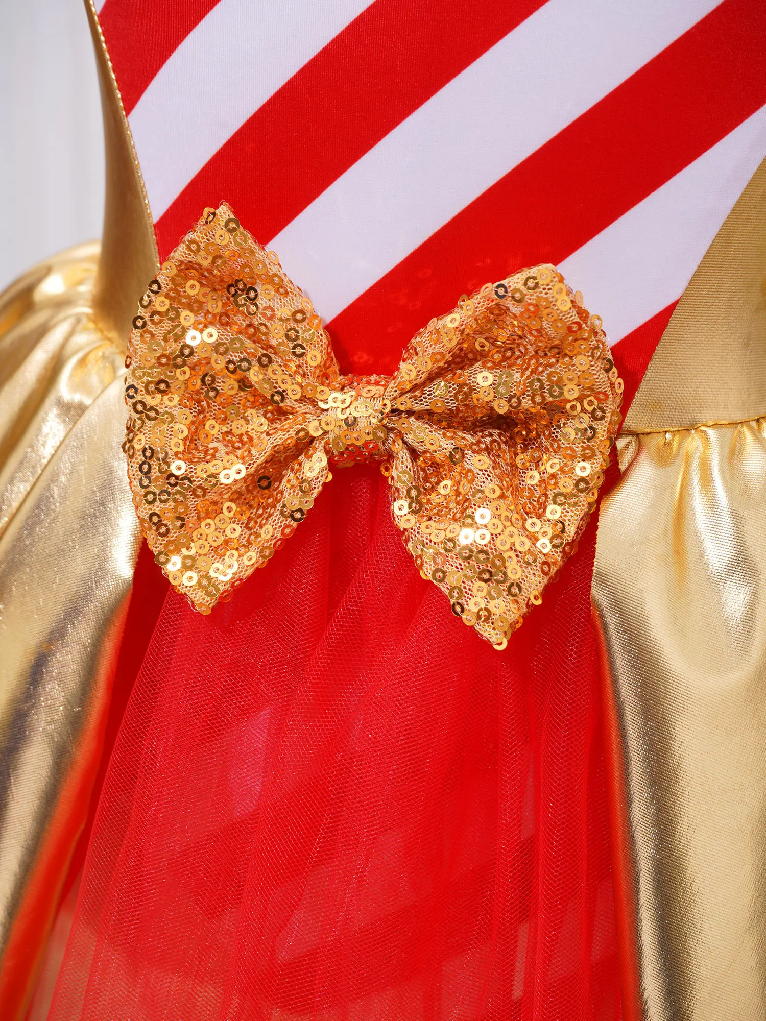 Girls Sequined Christmas Dance Dress - Velvet Santa Holiday Skating Outfit With Plush Hat, Long Sleeve Festive Figure Skating Costume