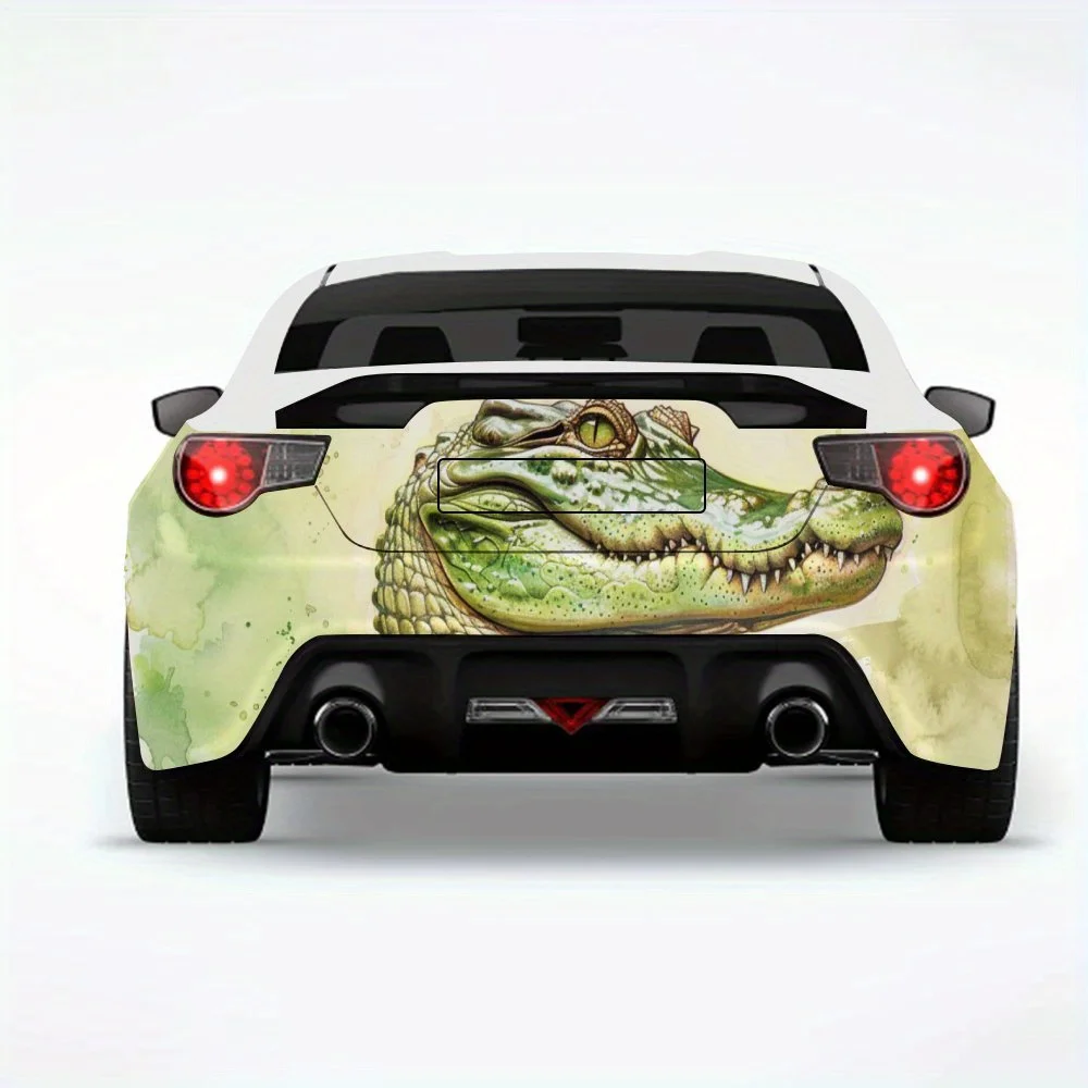 

Cool Crocodile Attitude Car Sticker,Vinyl Decal for Car Rear, Waterproof Self-Adhesive Vinyl Stickers for Vehicle Tail and Bumpe