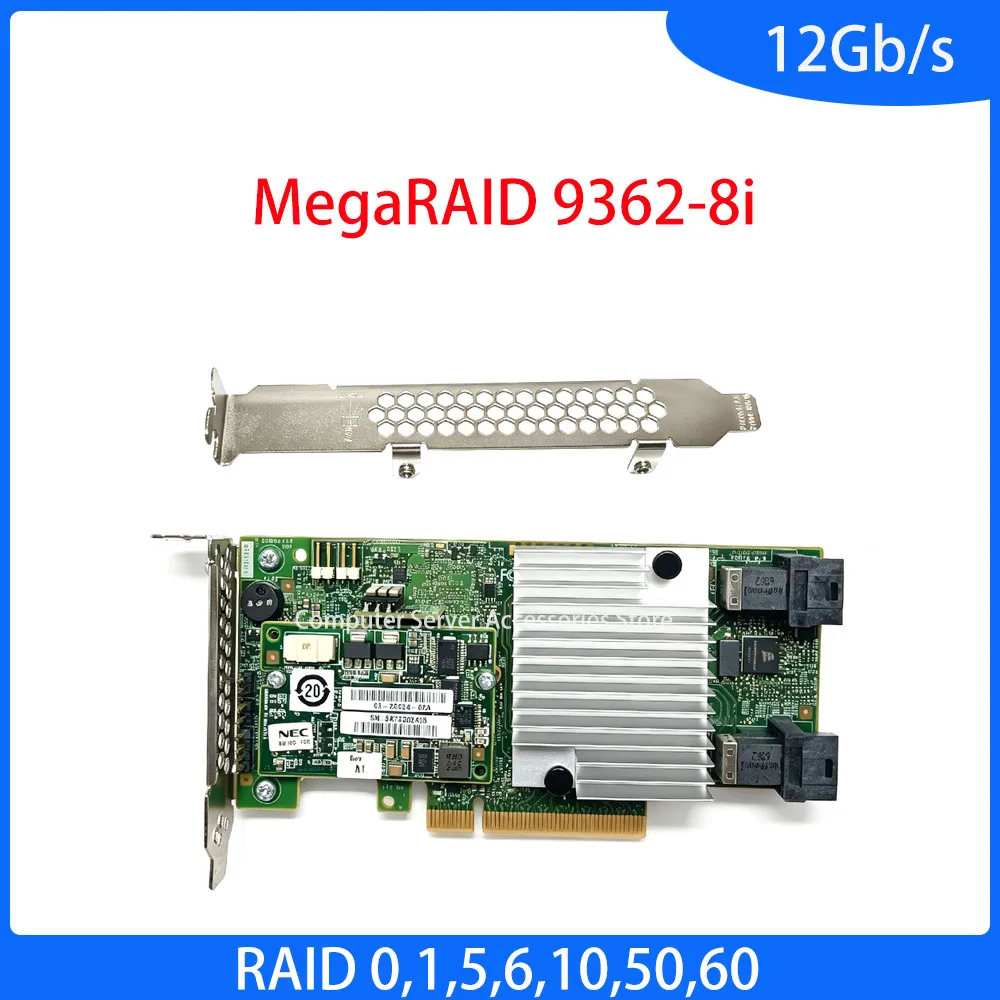 MegaRAID 9362-8i CARD PCI-E 3.0 X8 SATA/SAS 12Gb/s RAID Controller 1G/2G SATA3 RAID 0,1,5,6,10,50,60 =9361-8i