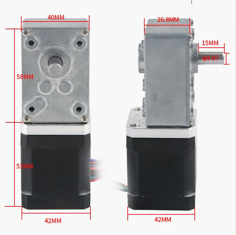 5840-42Hybrid Deceleration  Stepper Motor Driver Set Small Large Torque Worm Gear and Worm DC Deceleration Motor