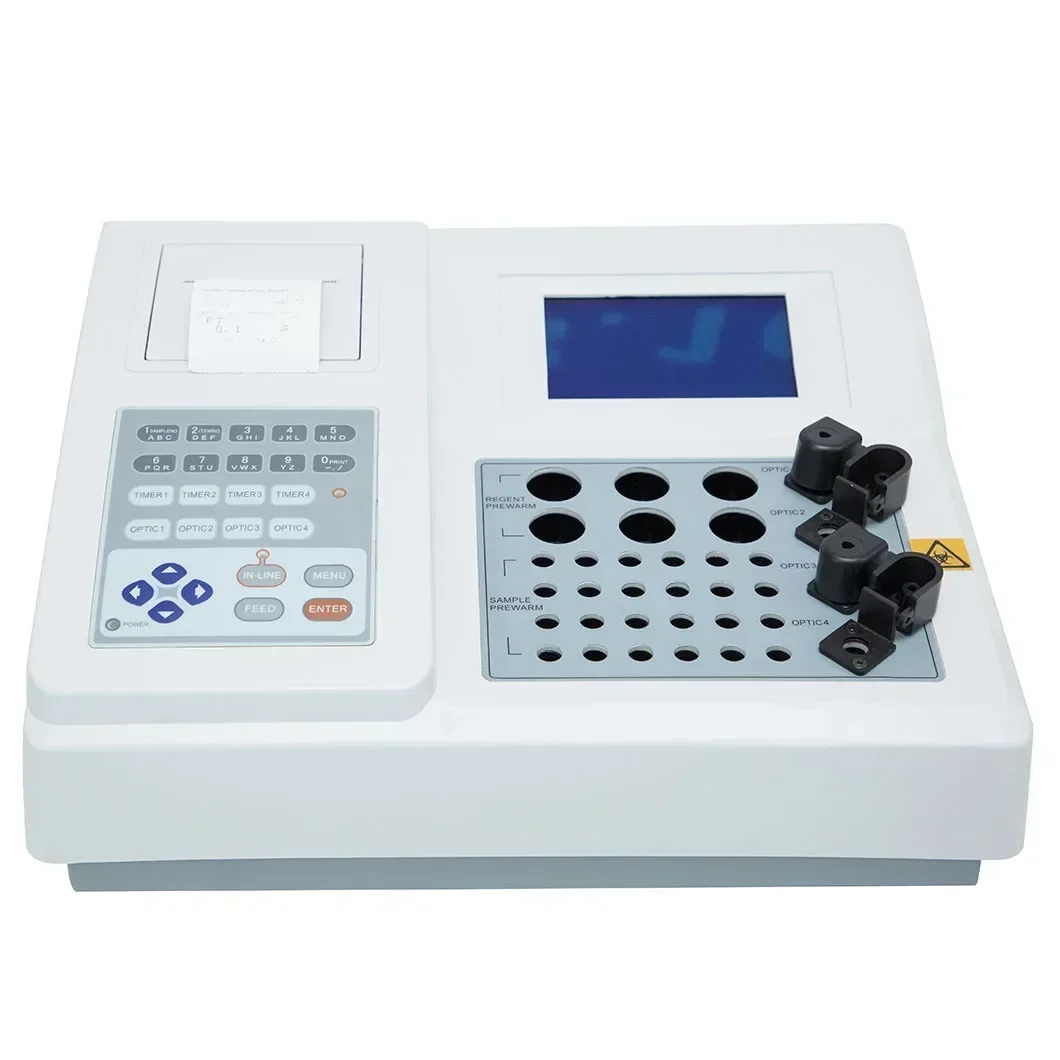 Clinical Analytical Instruments large LCD display Veterinary  Chemistry Coagulation Analyzer Machine Coagulometer