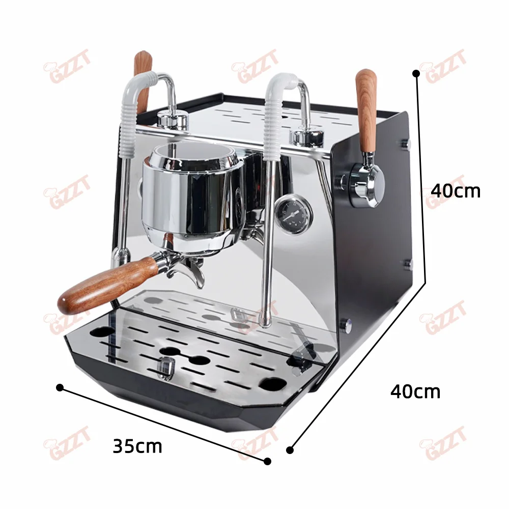 GZZT CM-S Professional Espresso Machine with Electronic Screen Control PID Adjustable Storage Type Double Boiler Coffee Maker