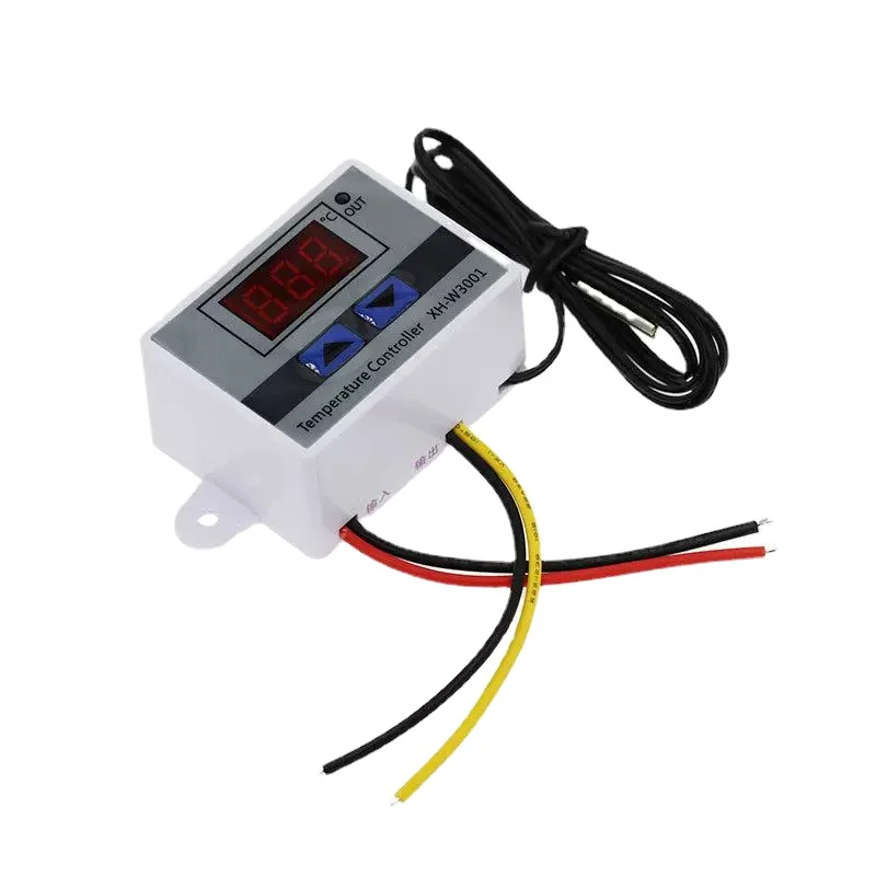 10A 12V 24V 220VAC Digital LED Temperature Controller XH-W3001 For Incubator Cooling Heating Switch Thermostat NTC Sensor