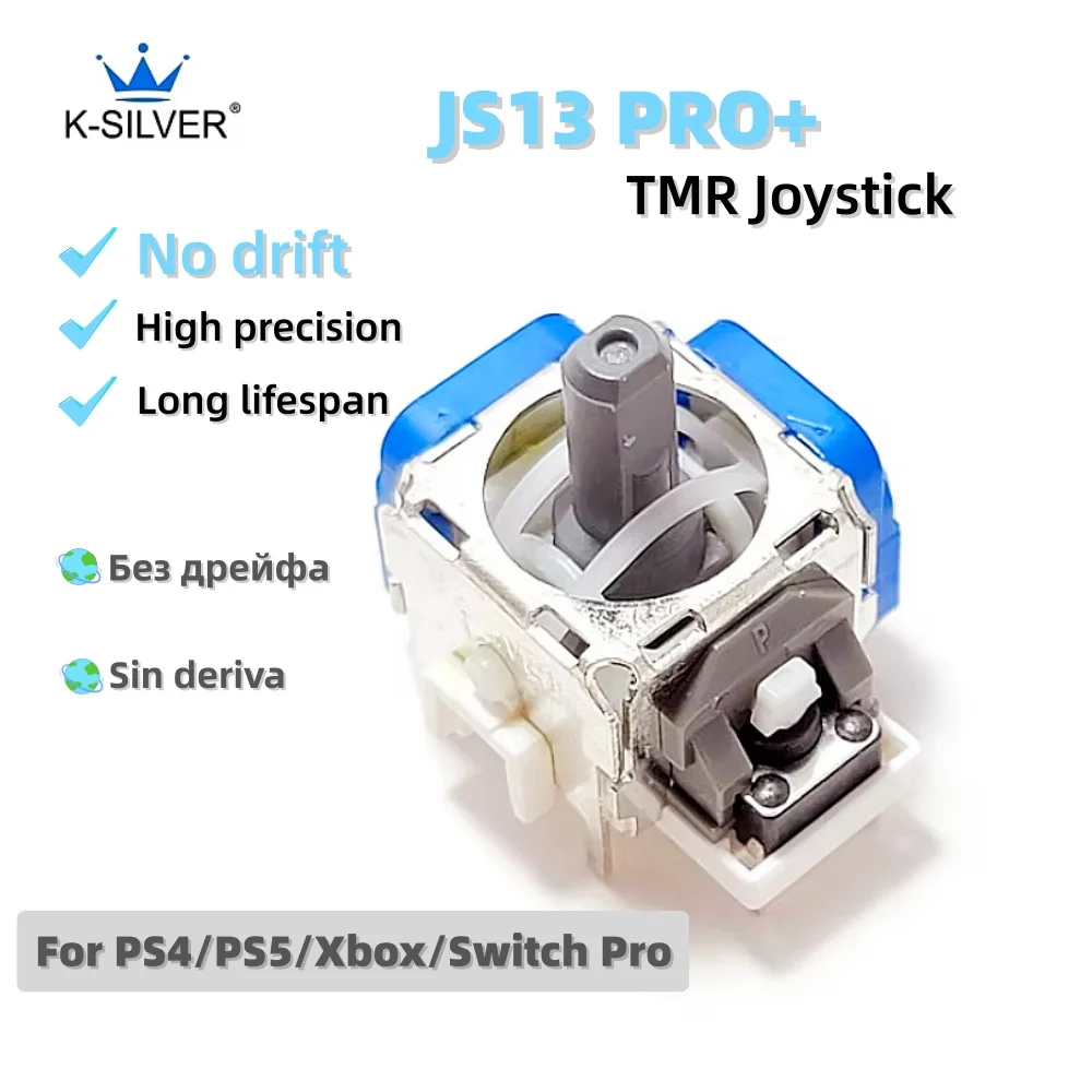 2/10Pcs K-SILVER JS13 PRO+ Replacement TMR Effect Joystick 3D Analog Stick for DualSense PS5 PS4 Controller for Xbox Series X/S