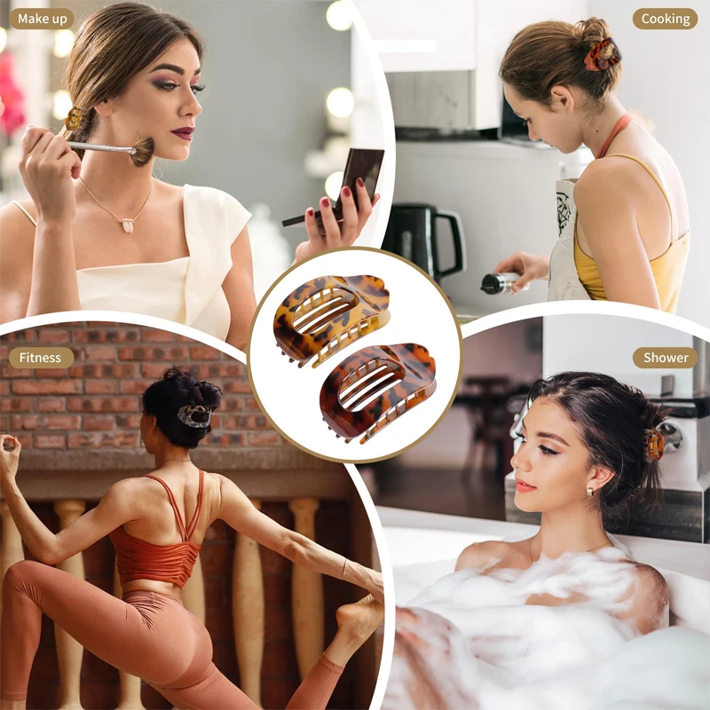 レディース用フラットヘアクリップ、フレンチ韓国風ヘアクロウアクセサリー、トレンドヘアピンクリップ、レオパードヘアクリップトップ、シンプルヘッドピース