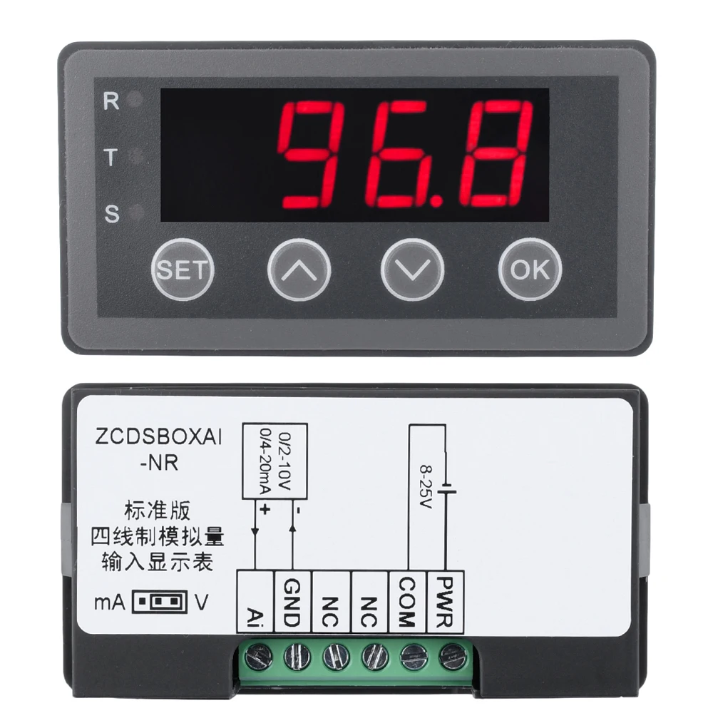 0-10V 0-20mA 2-10V 4-20mA Digital display meter Analog Input Display Table Digital Display Head