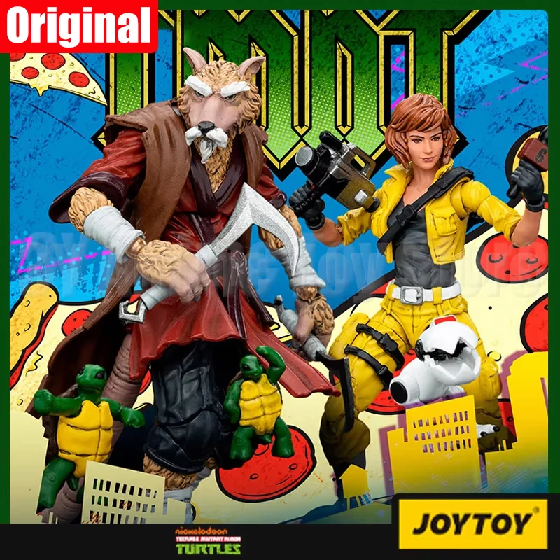 

JOYTOY Teenage Mutant Ninja Turtles 1/18 Action Figure TMNT-Splinter April O'Neil Model Doll Collect Desk Decor Toys Xmas Gifts