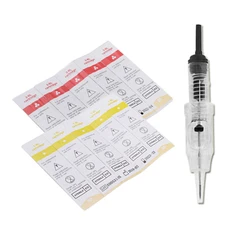 100pcs Permanent Makeup Cartridge Needles 1RL Disposable Sterilized Tattoo Needle Easy Click for Eyebrow Lips Tattoo Supplies