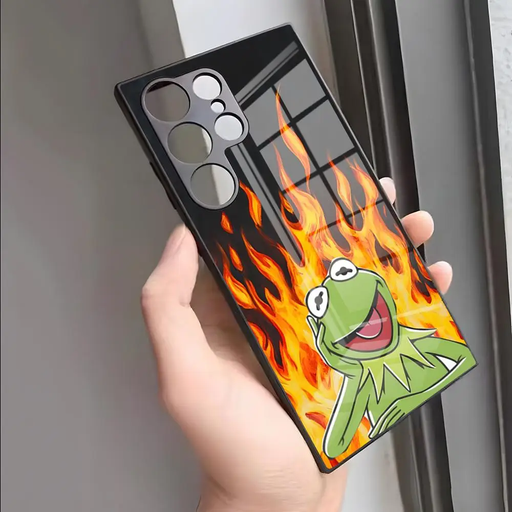 Funny K-Kermit The Frog Phone Case For S25 Ultra Samsung S26 S23 S24 Fe S22 S21 A37 A17 A57 A54 A34 A53 A16 Glass Cover