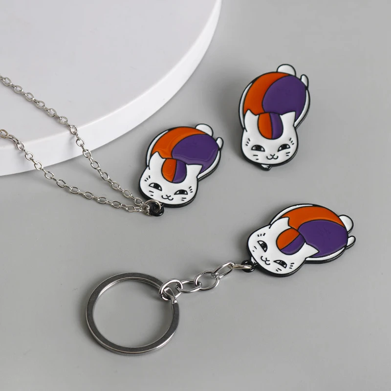 Natsume Takashi‌ ‌Madara Tanuma Kaname Natsume Reiko Popular Anime Two-dimensional Peripherals Cute Oil-dripping Cat Necklace