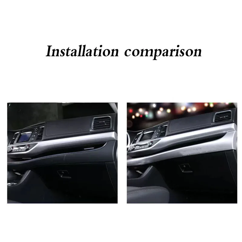 LHD! Interior Center Console Strip Trim for Toyota Highlander 2015 2016 2017 2018 2019 2020 Car Accessories