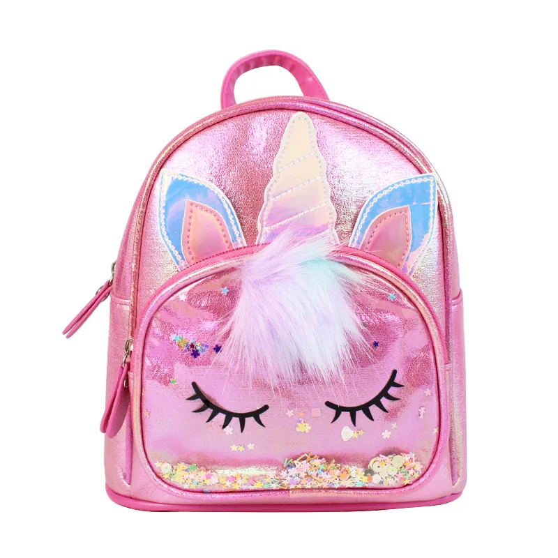 Big Tail Cat Sequin Unicorn Cute Plush Children\'s Backpack Cartoon Girls Fashion Children\'s Bag Backpack for Girls  School Bags