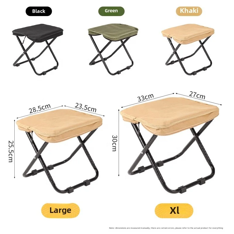 #Factory Wholesale Mini Stool Portable Outdoor Folding Chair Light Weight Metal Foldable Design for Travel Camping Fishing
