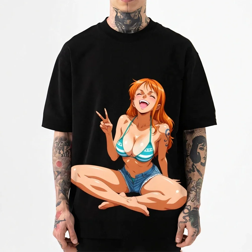 One Piece Nami Japanese Style Classic Tee High-quality Streetwear Men's Clothing and Women's Clothing  2026 Summer New T Shirt