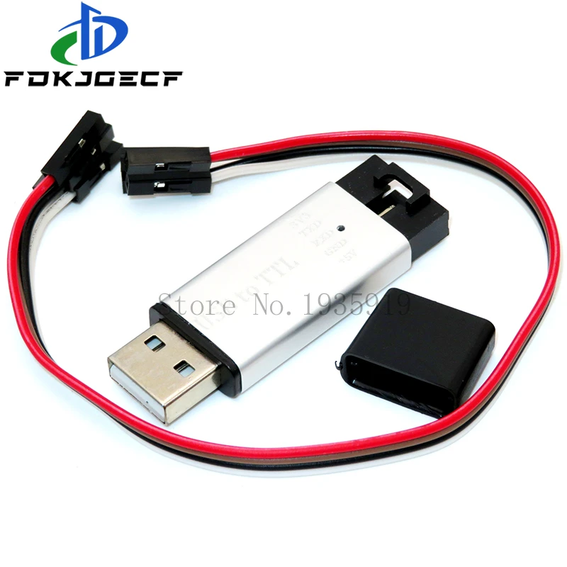 CP2102 USB 2.0 إلى UART TTL 5PIN موصل وحدة محول مسلسل STC استبدال FT232 CH340 PL2303 غلاف من الألومنيوم CP2102 USB 2.0