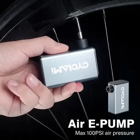 100psi 초경량 자전거 에어 전기 펌프, 휴대용 포켓 타이어 팽창기, MTB 도로 자전거 오토바이 알루미늄 합금, CYCLAMI A3 전동펌프