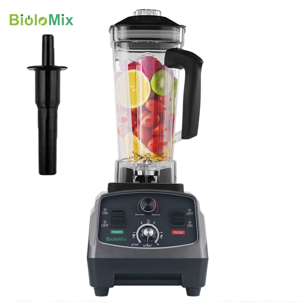 BioloMix 3HP 2200W Heavy Duty Commercial Grade Timer Blender Mixer Juicer Fruit Food Processor Ice Smoothies BPA Free 2L Jar