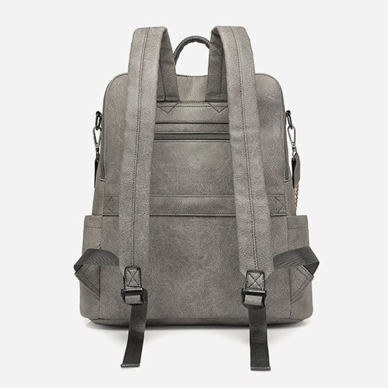 حقيبة ظهر عصرية للنساء حقيبة كتف عالية الجودة مقاومة للماء من الجلد حقيبة ظهر ذات سعة كبيرة لطلاب الجامعات