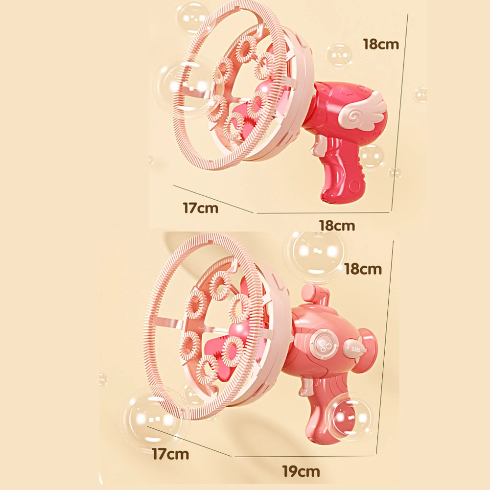 새롭고 화려한 이중 버블 블로잉 장난감, 야외 버블 건, 버블 머신, 훌륭한 선물 선택 및 휴일 선물 장난감으로 완벽합니다.