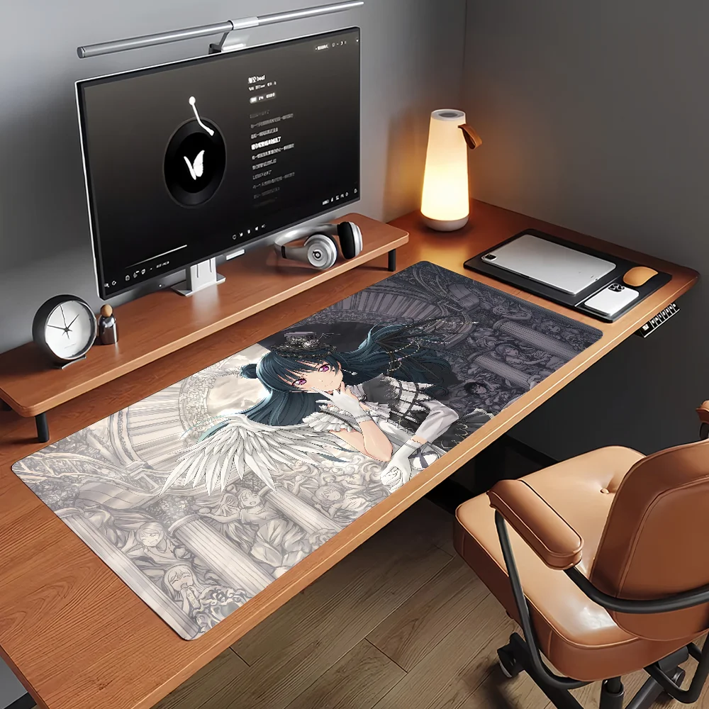 Cute Love Live Sunshine Anime Mouse Pad Non-slip Rubber Gamer Balance Computer Mat Decoracion Deskmat Laptop Office Large
