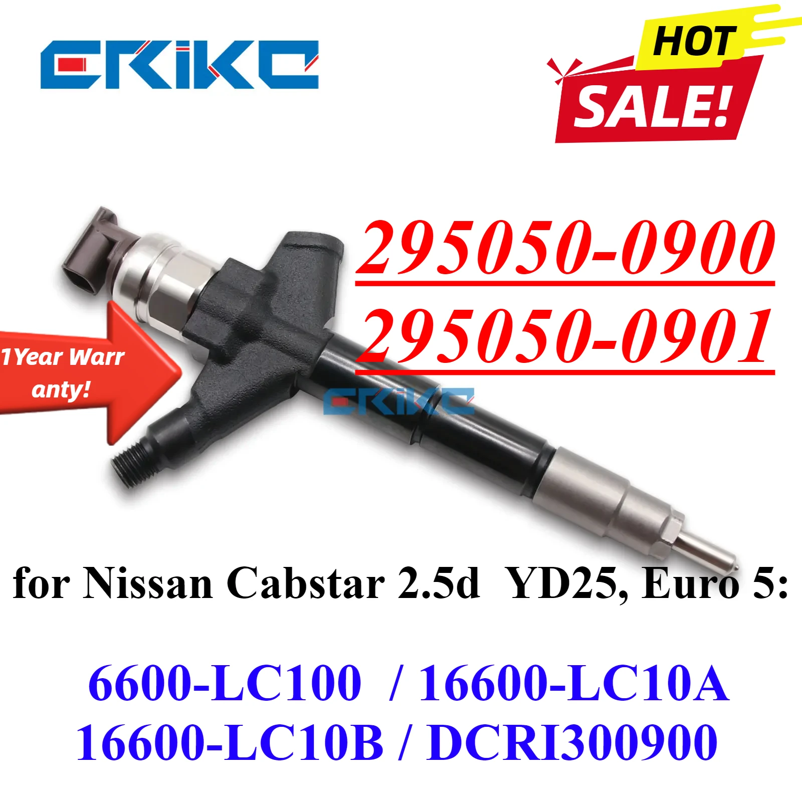 295050-0900 295050-0901 Diesel Fuel Injector 16600-LC10B 16600-LC10C for DENSO Nissan Cabstar Euro5 YD25 16600-LC10A 6600-LC100