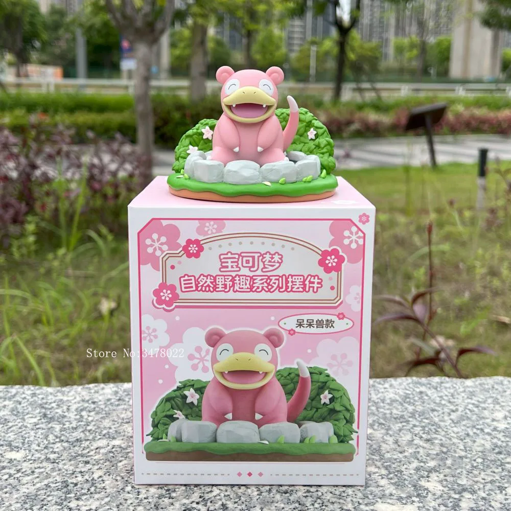Original Pokemon Natürliche Spaß Psyduck Pikachu Eevee Mauzi Bulbasaur Slowpoke Anime Action-figuren PVC Spielzeug Kawaii Puppe Geschenk