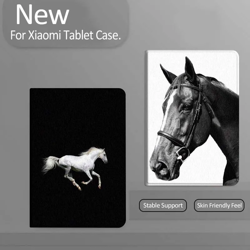 

Horse Head Portrait Black Gift Tablet Case For Xiaomi Redmi Mini Pad SE K 2 4 5 6 7 8 2023 2025 11 8.8 11.2 10.1 Pro