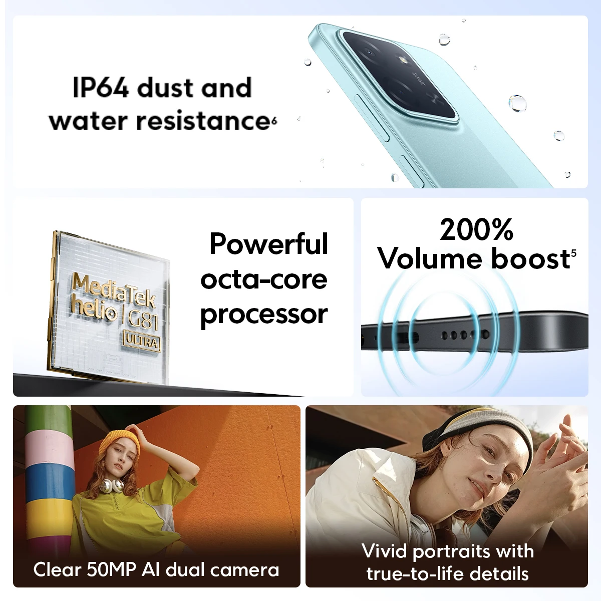 POCO C85(25078PC3EG) 256GB ROM AMOLED WQHD + 120 هرتز 6.9 هاتف ذكي معالج ثماني النواة قوي، بطارية 50 ميجابكسل 6000 مللي أمبير 33 وات