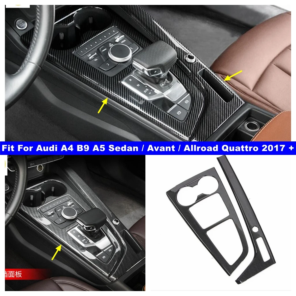 

Center Control Gear Shift Cup Holder Panel Cover Trim For Audi A4 B9 A5 Sedan / Avant / Allroad Quattro 2017 - 2020 Accessories