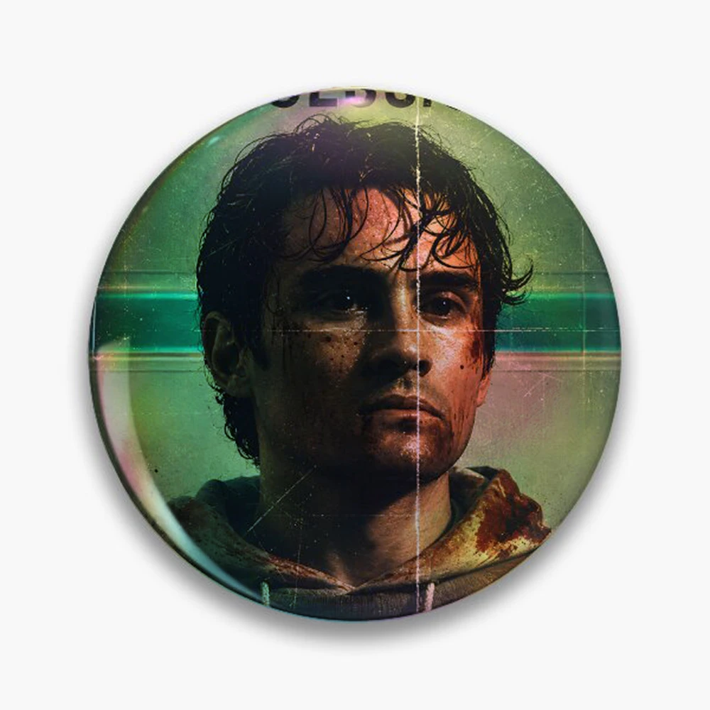 Obsession Movie Pin Holographic Star Heart Pin Brooches Laminated Button Fashion Accessory