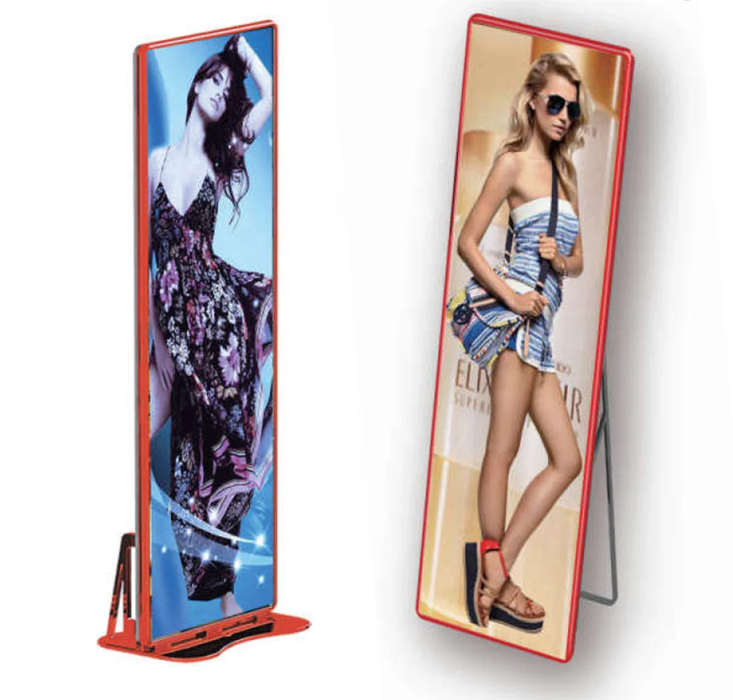 3G 4G Wifi Control P2.5 P3 P4 P5 P6 Poster LED Ultra Thin Portable LED Poster Display Screen