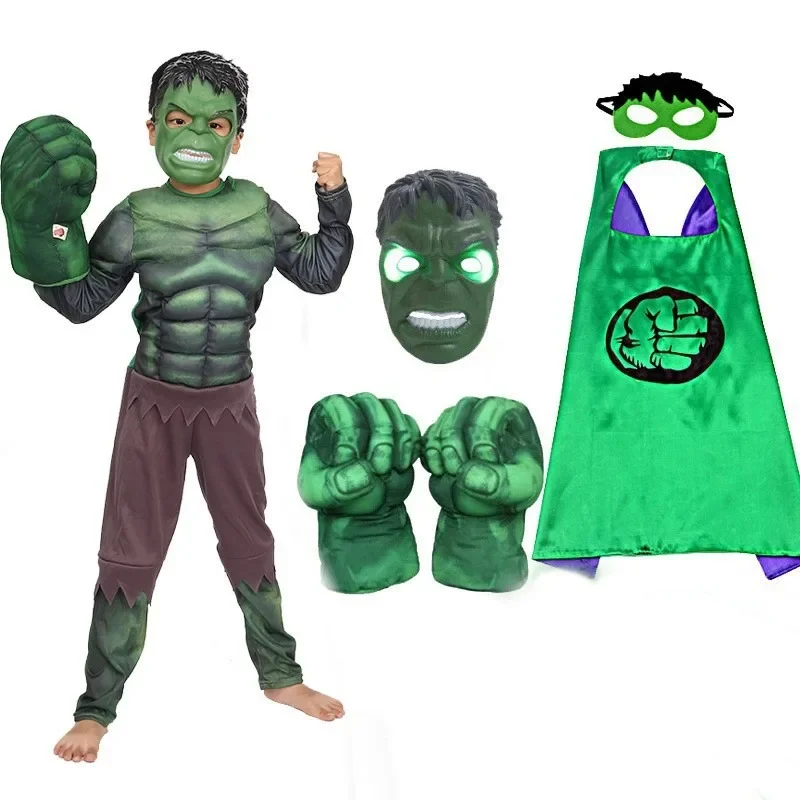 Halloween Hulk Muscle Costume Shield Cloak Boxing Set Mask Hulk League of Legends Performance Stage Dress up Hulk Play