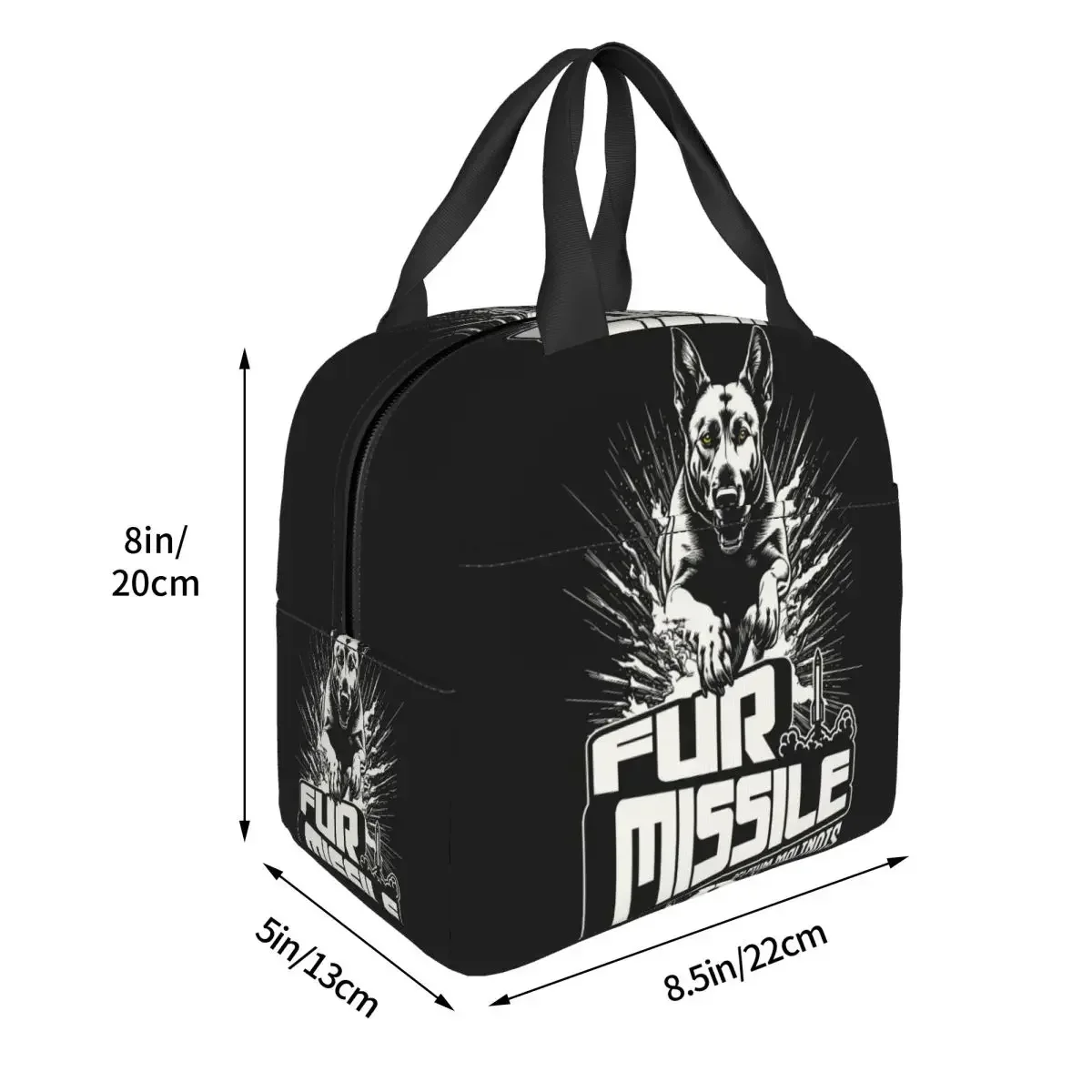 Custom Bag Custom K9 Unit Malinois Belgian Shepherd Dog Insulated Lunch Bag For Women Office Cooler Thermal Food Box Tote Lunch