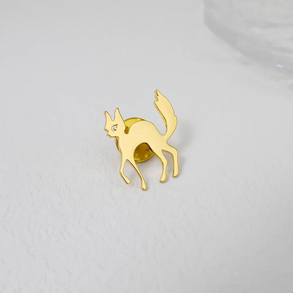 Fashionable and Exquisite Kitten Brooch Stainless Steel Brooch as a Gift for Men and Women