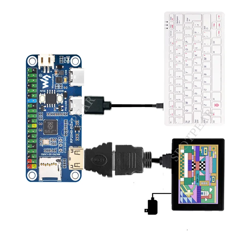 

PICO Based On RP2040 Compatible with Raspberry Pi ZERO Size Raspberry Pi RP2040-PiZero(Not Raspberry Pi Zero Can Not run Linux)