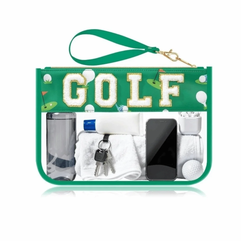 

Zipper Baseball Gift Bags Transparent Material Large Capacity Toiletry Purse Portable Sport Style Baseballs Treat Bags