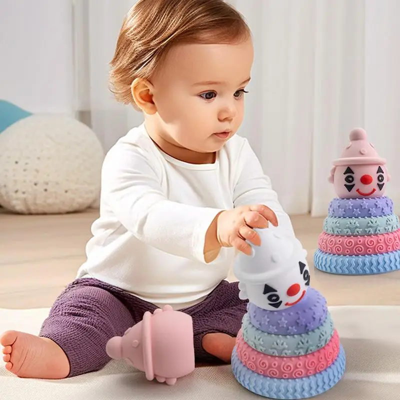 Criança empilhamento brinquedos palhaço design pré-escolar sala de aula deve ter brinquedos para desenvolver brinquedo educativo fino meninos e meninas aprendizagem brinquedos