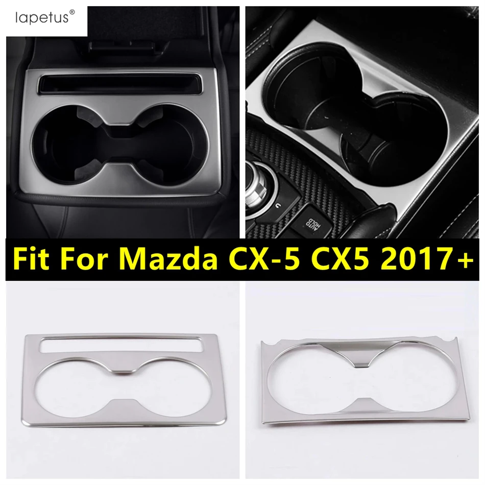 

Central Console Front Water Cup Holder Frame Panel Decoration Cover Trim For Mazda CX5 CX-5 KF 2017- 2024 Accessories Interior