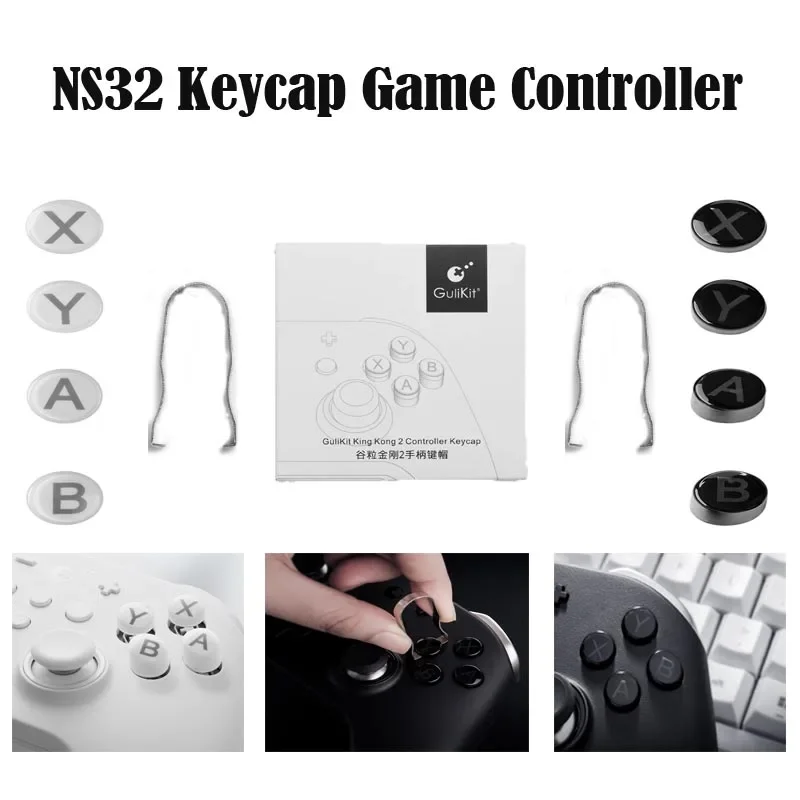 NS32 Keycap Game Controller Joystick A B X Y Button Replacement for Gulikit Handle KingKong 2 Pro NS08 NS09 Game Controller