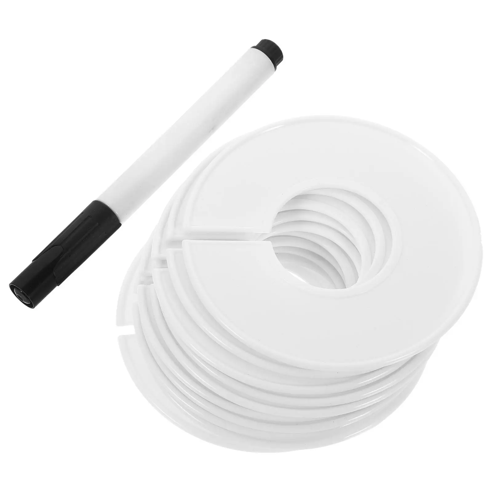

10PCS White Clothes Size Dividers ABS Plastic Clothes Dividing Tool Closet Organizers Hanger Separators Storage Tools